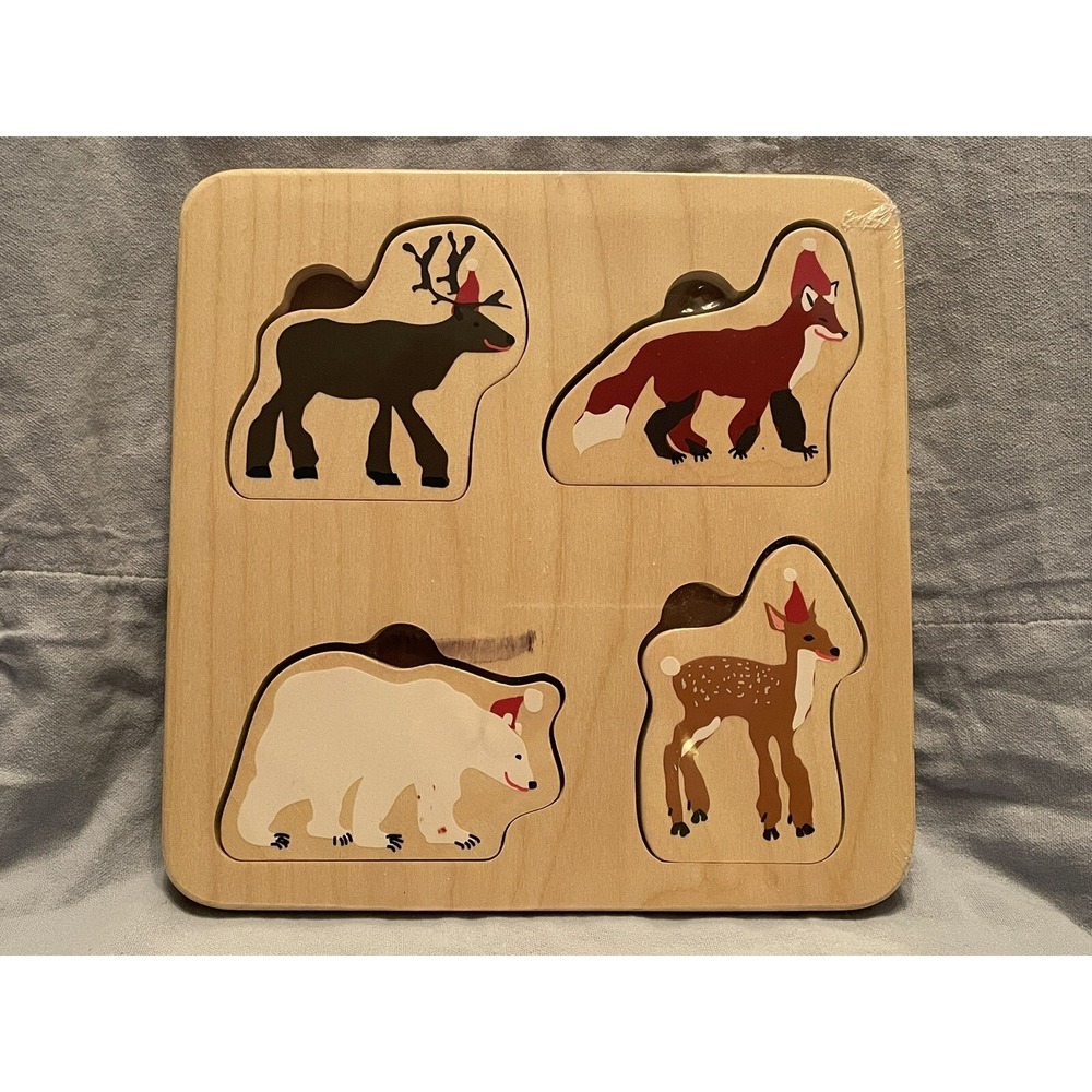 NEW IKEA Vinter 2021 Winter Christmas Animals Wooden Chunky‎ Jigsaw Puzzle